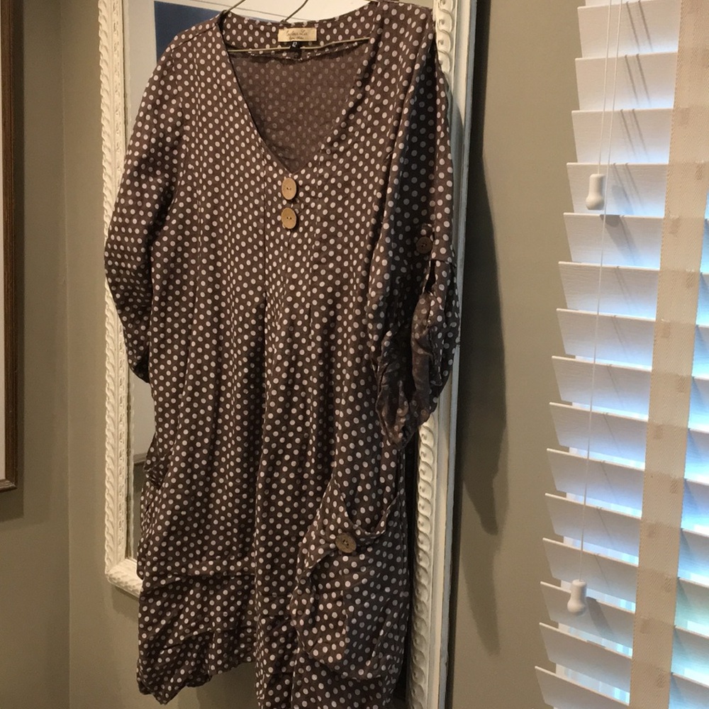 Couleur Lin Paris dress brown and white